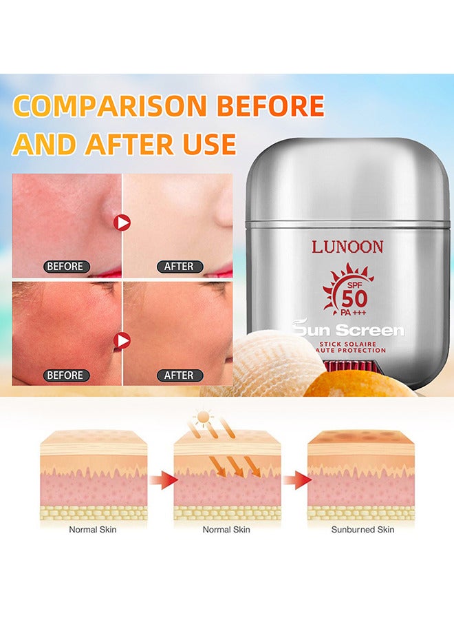 لونون الببتيد 9 أحمر الشمس الحيوي spf50 + PA +++ ، محمول حماية الأشعة فوق البنفسجية الحيوية واقي الشمس عصا المحترف ، واقيات الشمس للوجه للجنسين ، منعشة غير دهنية وسهلة التطبيق - Image 5