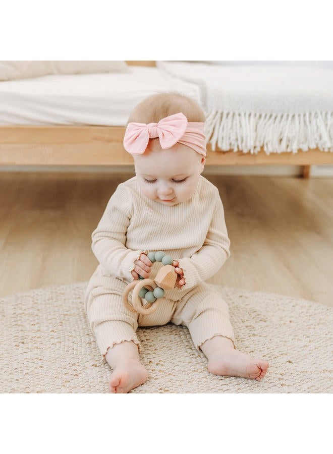 Prohouse 20PCS Baby Nylon Headbands Hairbands Hair Bow Elastics for Baby Girls - Image 3