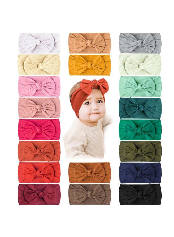 Prohouse 20PCS Baby Nylon Headbands Hairbands Hair Bow Elastics for Baby Girls - Image 1