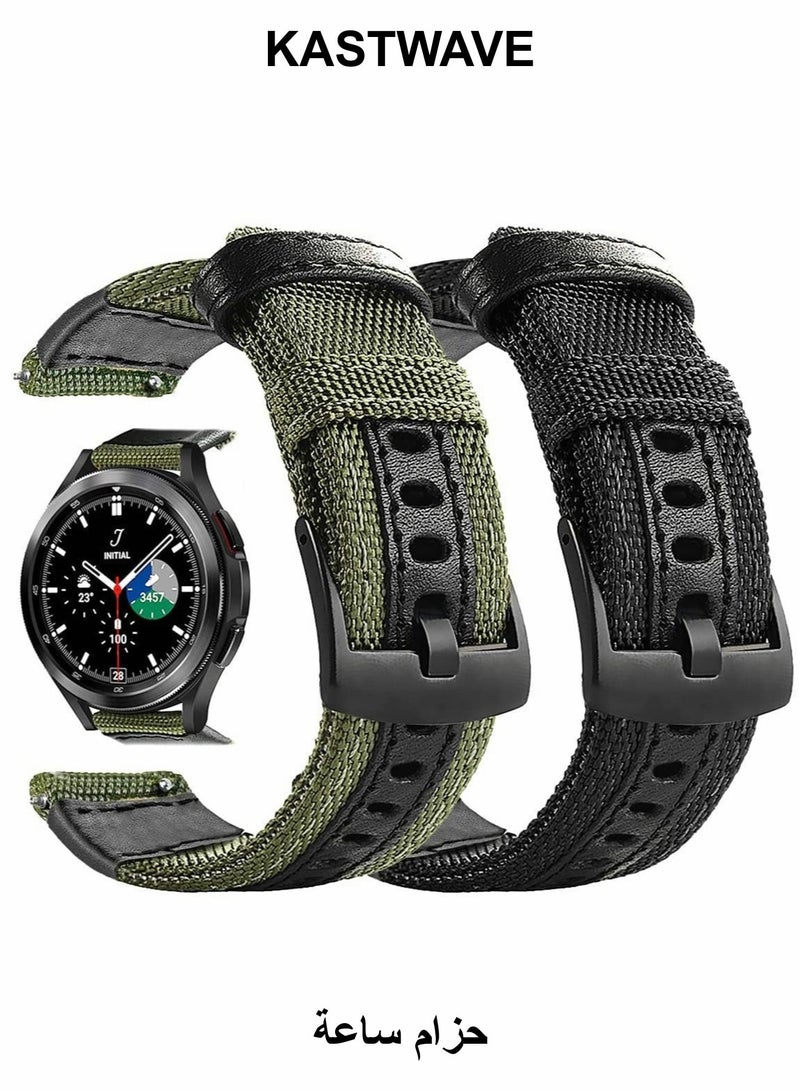 KASTWAVE 20mm Nylon Strap Compatible for Samsung Galaxy Watch 4 40mm 44mm/ for Galaxy Watch 4 for Classic 42mm 46mm - Image 1