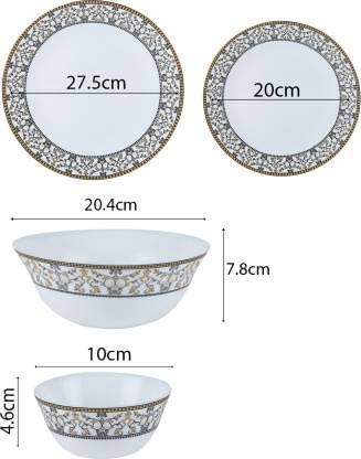 Lvook Moroccan Gold 27 pcs Dinner Set, Blue (by LVOOK) (Moroccan Gold) - Image 3