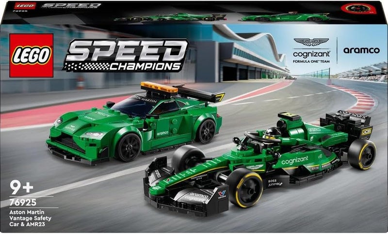 LEGO Speed Champions Aston Martin Safety Car & AMR23 Toys, 2 Model Vehicles Playset, Building Set for Kids, with 2 Minifigures, Gift for 9 Plus Year Old Boys and Girls 76925 - Image 2