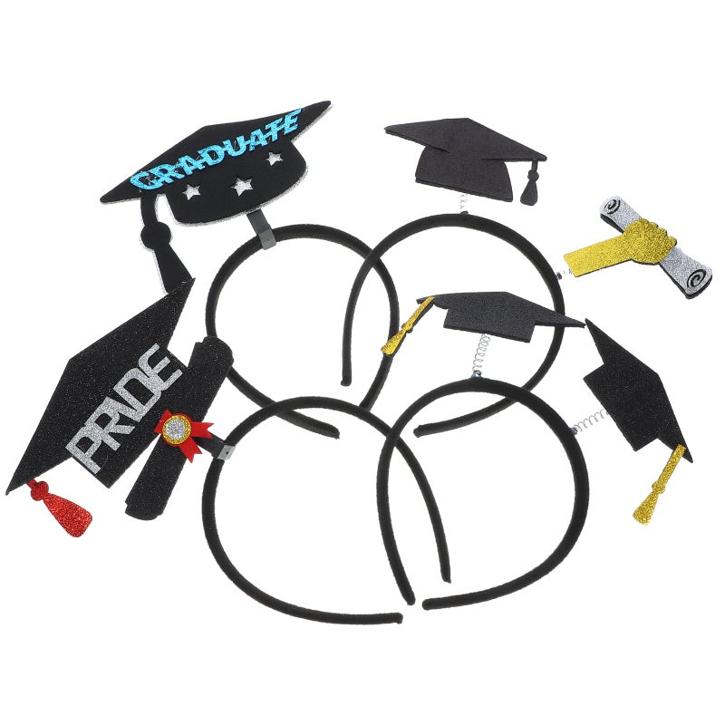 8 pcs Graduation Party Headbands Grad Caps Headbands Graduated Party Supplies - Image 5