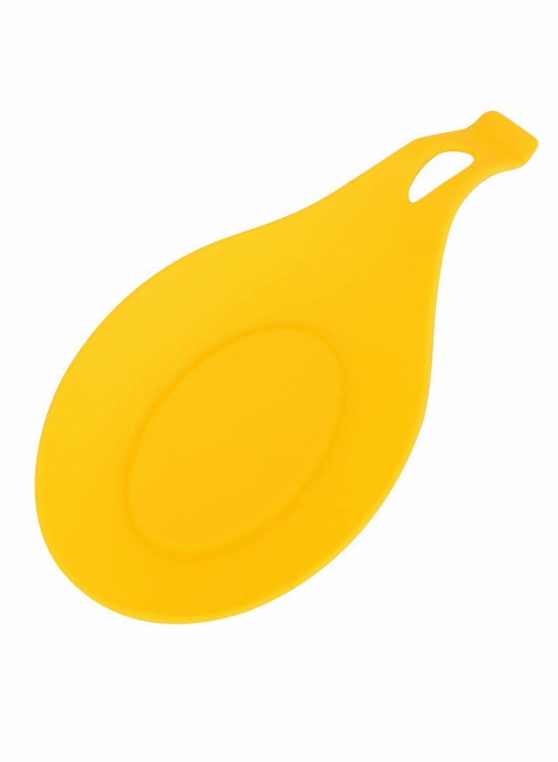 Excefore Kitchen Silicone Spoon Rest, Flexible Spoon-Shaped Silicone Kitchen Spoon Holder, Cooking Utensil Rest Ladle Spatula Spoon Holder Set of 4 - Image 2