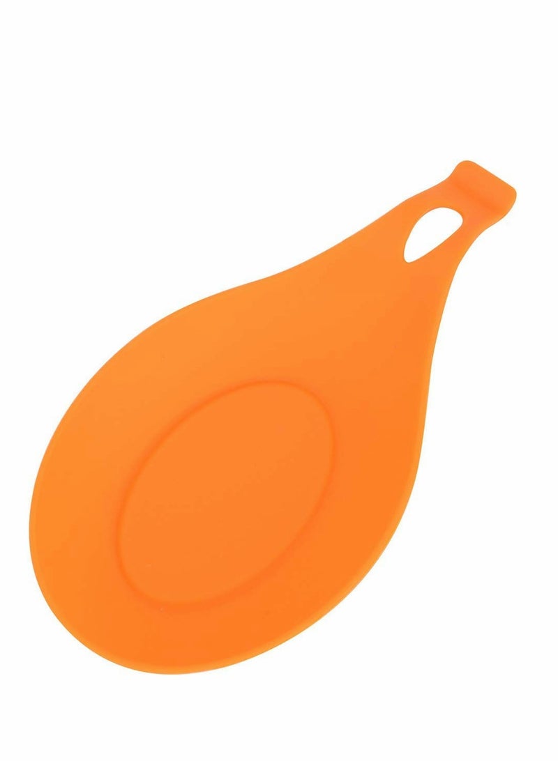 Excefore Kitchen Silicone Spoon Rest, Flexible Spoon-Shaped Silicone Kitchen Spoon Holder, Cooking Utensil Rest Ladle Spatula Spoon Holder Set of 4 - Image 3