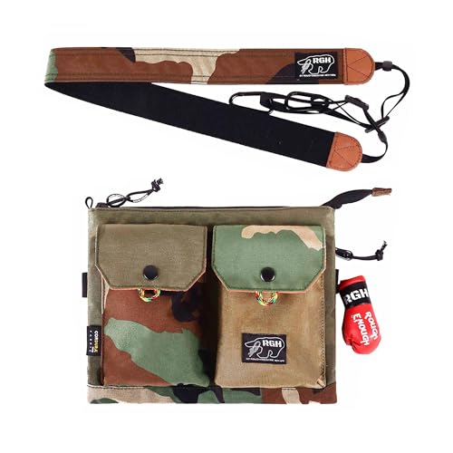 RE ROUGH ENOUGH Rough Enough Tactical Crossbody Bag Sling Bag for Men Cell Phone Purse With Shoulder Detachable Camera Strap Travel Adventure Outdoor Gear Camo Cordura - Image 1