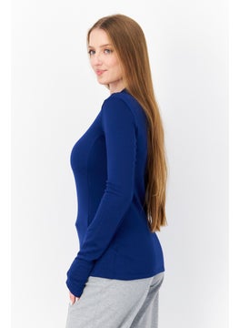 Women Sportswear Fit Long Sleeve Training Sweater, Dark Blue - pzsku/ZDA5E4450BA8044077F65Z/45/_/1737642169/3d444c8c-63fe-4042-a4d4-d830f867d0a3