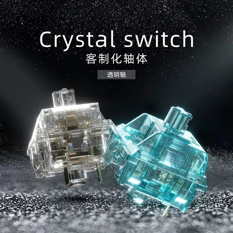 Akko Crystal V3 Switch Wine Red/Silver/Blue Linear Tactile 3-Pin 40g 45g RGB Hot-Swap for Mechanical Keyboard Aula F75 - Image 5