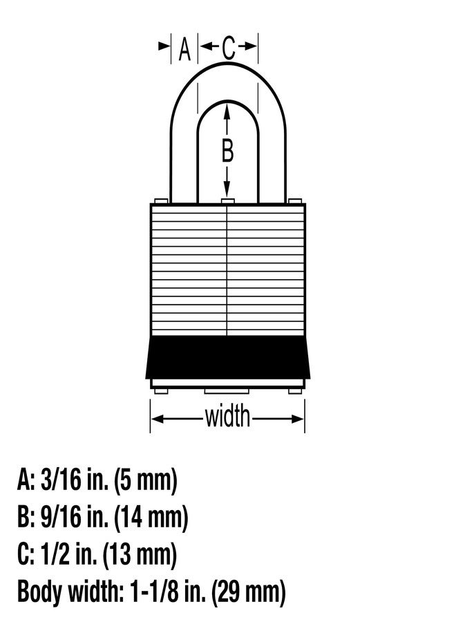 Master Lock 7D Outdoor Padlock with Key, 1 Pack - Image 3