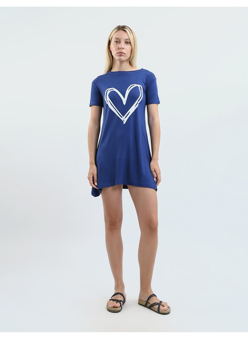 Mesery Sleepshirt Cotton Short Sleeves Printed  - Image 1
