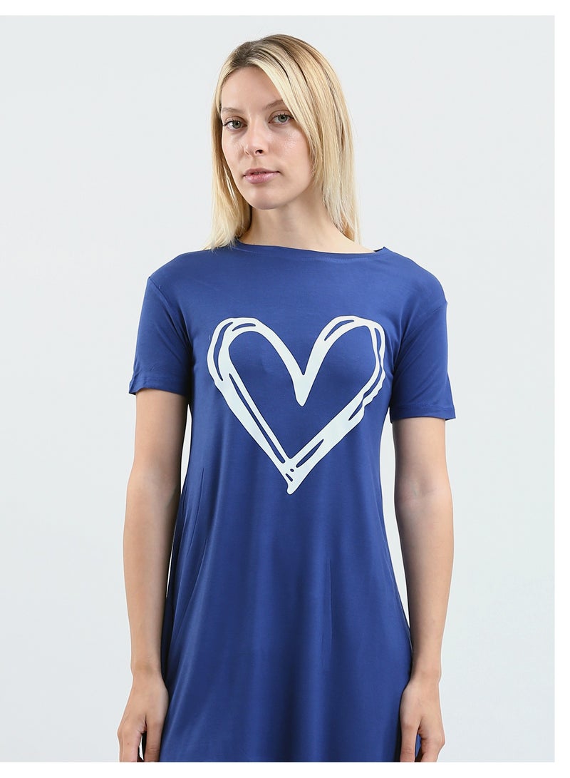 Mesery Sleepshirt Cotton Short Sleeves Printed  - Image 3