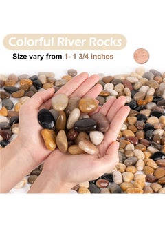 Generic 10LBS (4.5KG) Decorative Rocks for Plants and Garden Landscaping Polished River Stone for Outdoor Decor, 1-1 3/4 Inch  - Image 3