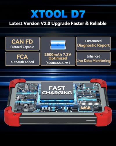 XTOOL D7 Bidirectional Scan Tool: 2026 Ai-Assisted OBD2 Scanner Diagnostic Tool with 36+ Resets, Full System Car Scanner with EPB, Injector Test, Throttle, Crank Sensor Relearn, FCA, CANFD & DoIP - Image 3
