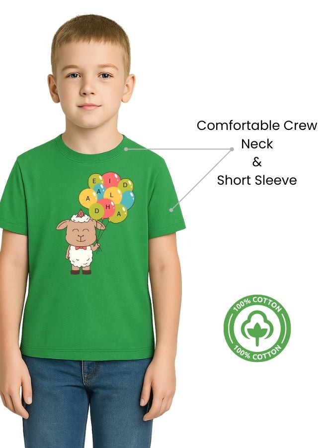 PRINTSHOP4ME Boys Eid Al-Adha Themed Cotton T-Shirt–Round Neck,Short Sleeve,Comfortable Kids Wear For Festive Celebrations - Image 3