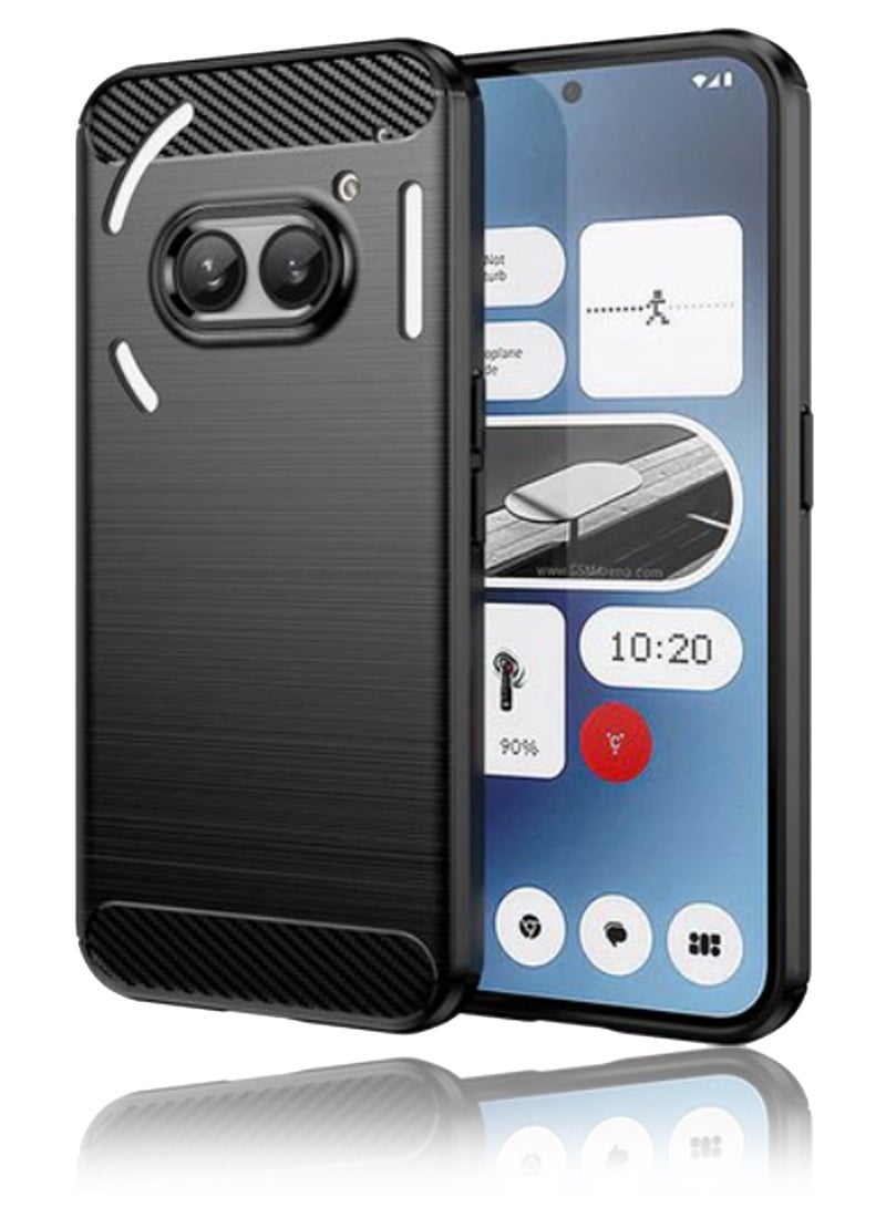 For Nothing Phone 2A Silicone Cover Black - Premium 2.0mm TPU Silicon, Enhanced Camera Protection with Lens Shield, Shockproof & Water-Proof Cover for Nothing Phone 2A - Image 1