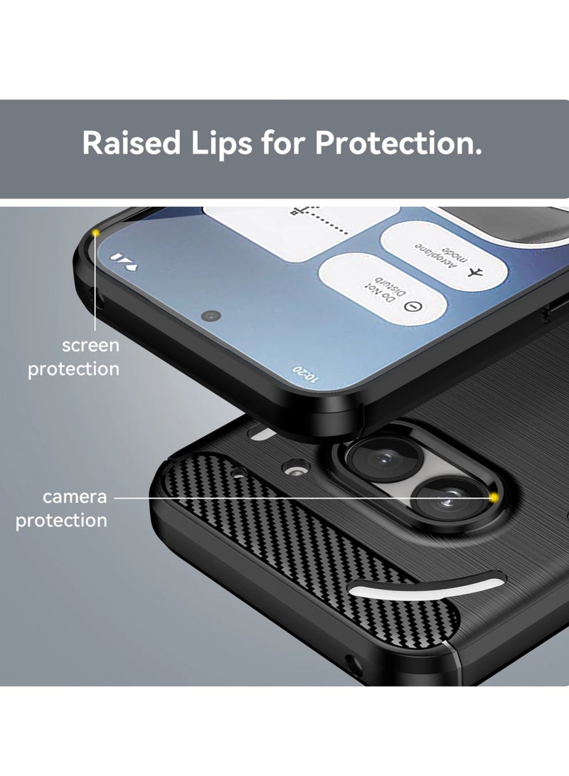 For Nothing Phone 2A Silicone Cover Black - Premium 2.0mm TPU Silicon, Enhanced Camera Protection with Lens Shield, Shockproof & Water-Proof Cover for Nothing Phone 2A - Image 2