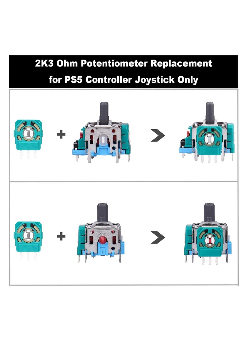 Anmi 4 Pack Analog 3D Joysticks Replacement for PS5 DualSense Controller, Joysticks Part with Repair Screwdriver Kit for Playstation 5 Controller Analog Stick Module Replacement  - Image 3