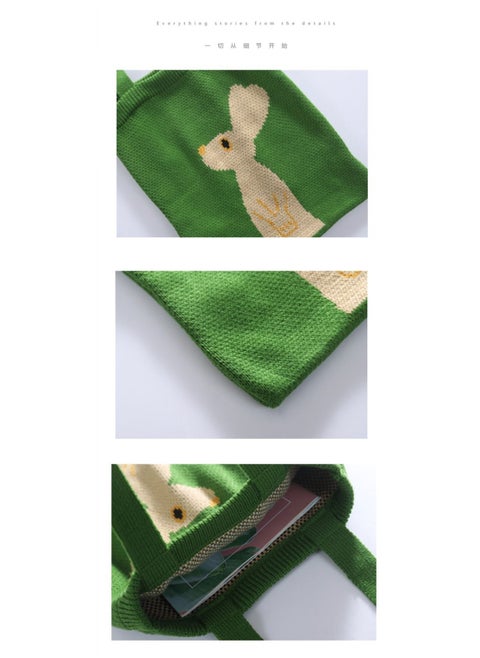Waterproof One-shoulder Environmental Canvas Shopping Tote Handbag