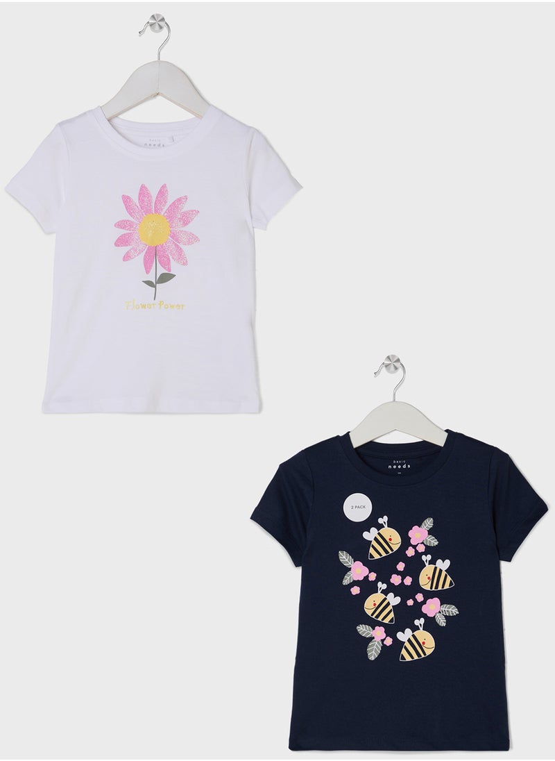 نيم ات - Kids 2 Pack Crew Neck T-Shirt - Image 1