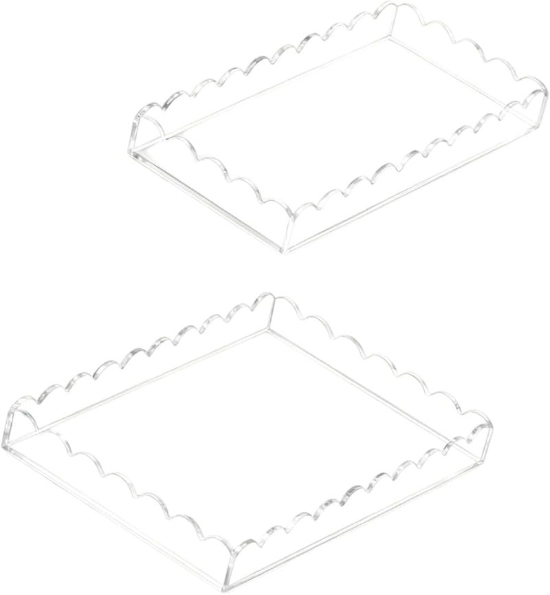 صينية عرض عطور أكريليك شفافة منظمة لطاولة الحمام وخزانة غرفة النوم - Image 1