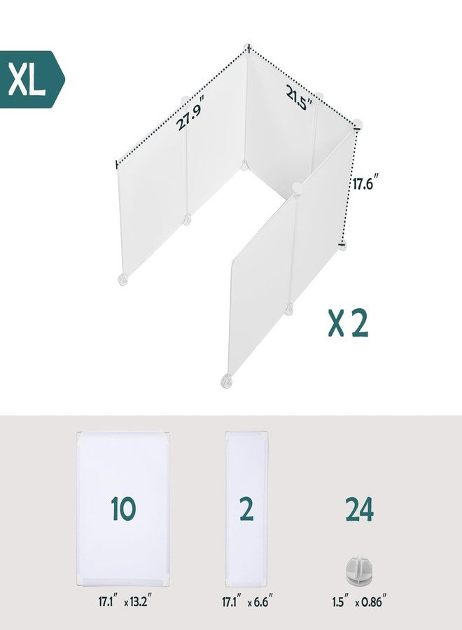 MEEXPAWS Cat Litter Box Enclosure Splash Guard, Light Weight Plastic Pee Shields Extra Large Easy Clean (2 Sets) - Image 2