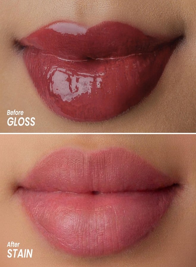 LAMIOR Hydrating Lip Gloss Stain | 2-in-1 Ultra Glossy Shine & Long-Lasting Lip Tint | Peptide & Superfood Infused | Non-Sticky, Lightweight, High Pigment, Vegan & Cruelty Free - Image 4