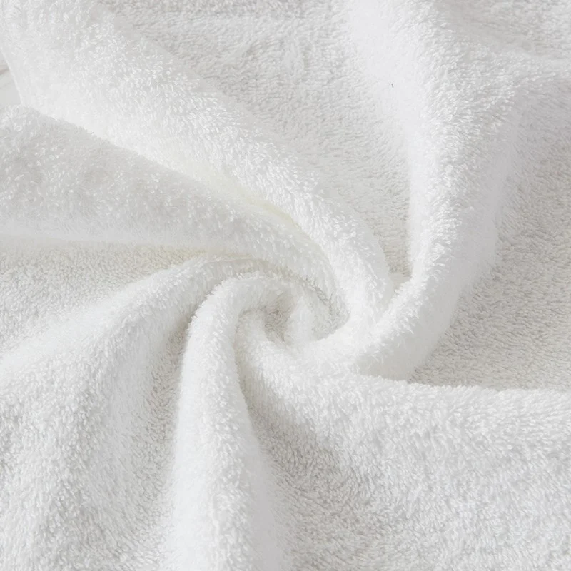 Faial 4 Pieces White Hand and Face Towels, Cotton Hotel Towels, Hair Towels