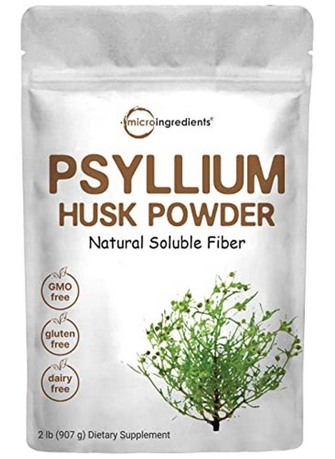 Psyllium Husk Powder 2 Pound (32 Ounce) Soluble Fiber Psyllium Husk Daily Fiber For Baking Smoothie And Beverage India Origin Keto Diet Unflavored Gluten Free No Gmos And Vegan Friendly