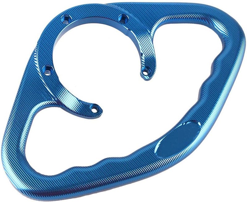 Luckmart Motorcycle Aluminium Rear Passenger Gas Tank Bar Handle Grip Bar 5 Holes Compatible for GSXS750 2015 2016 2017 2018 2019 Blue - Image 1