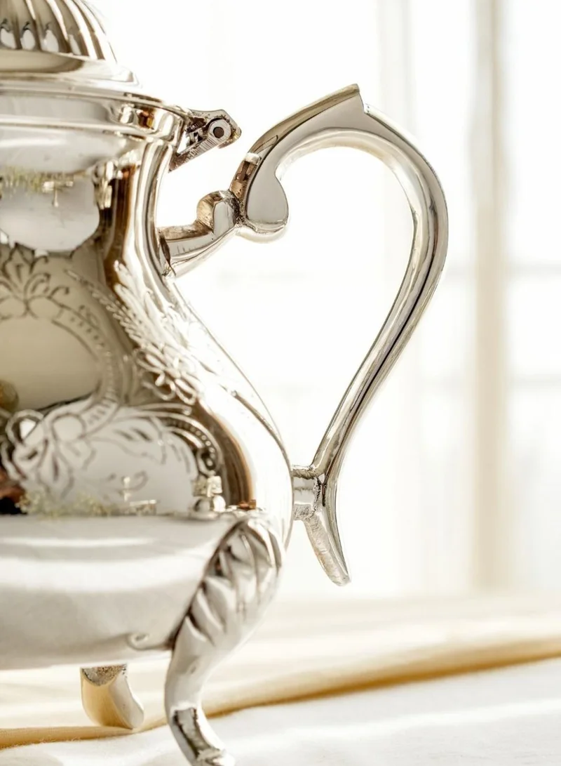 Casa Quesera ELEGANT SILVER PLATED BRASS TEA KETTLE BY QUESERA