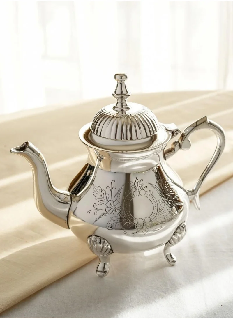 QUESERA ELEGANT SILVER PLATED BRASS TEA KETTLE BY QUESERA