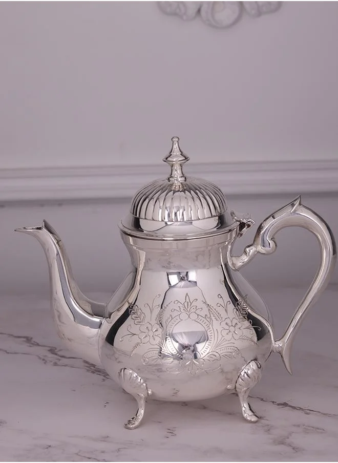 كويزيرا ELEGANT SILVER PLATED BRASS TEA KETTLE BY QUESERA