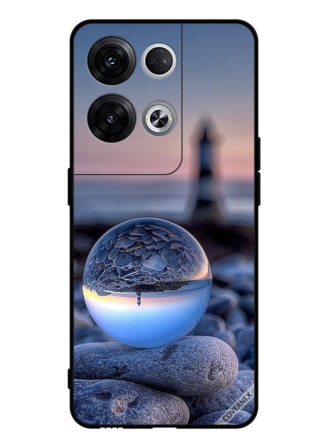 Covernex غطاء حماية واقٍ لهاتف أوبو رينو 8 برو+ تصوير الطبيعة في زجاج دائري - Image 1