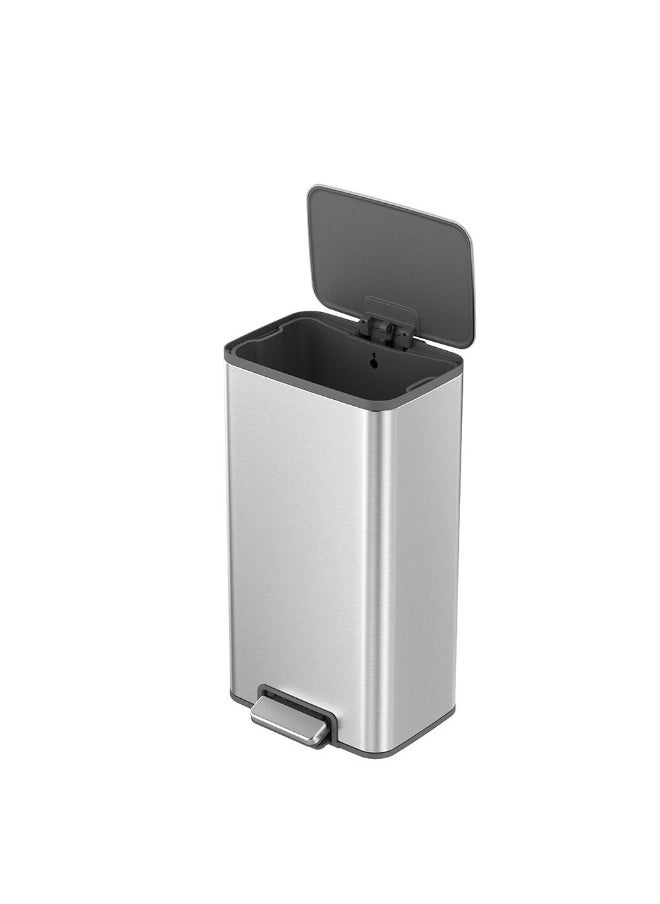 DANUBE HOME EKO Marina Stainless Steel Step Bin 30L – Silent Soft-Close Pedal Trash Can with Matt Finish for Kitchen, Office, Bathroom  - Image 2
