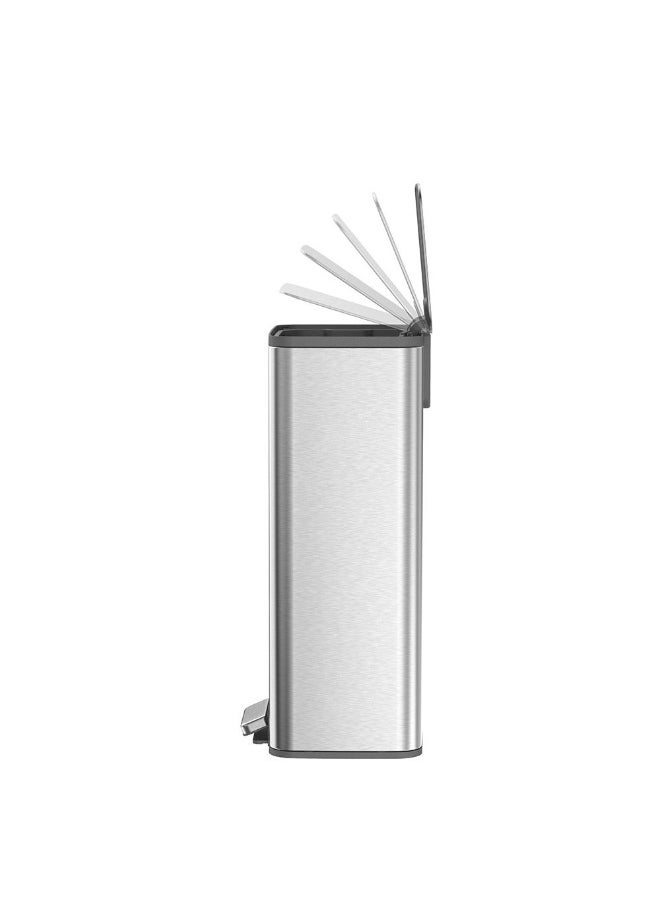 DANUBE HOME EKO Marina Stainless Steel Step Bin 30L – Silent Soft-Close Pedal Trash Can with Matt Finish for Kitchen, Office, Bathroom  - Image 3