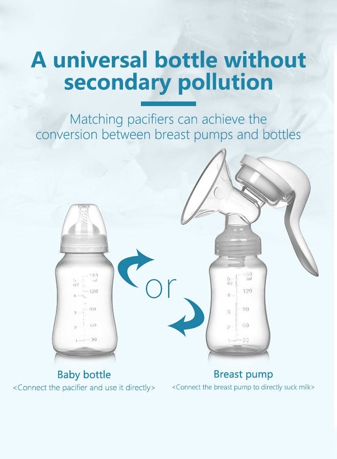 كايغا مضخة ثدي محمولة يدوية من السيليكون لتدليك الثدي بدون ألم، هادئة، بدون ألم، سعة 180 مل، مع شفط قابل للتعديل وملحقات - Image 5