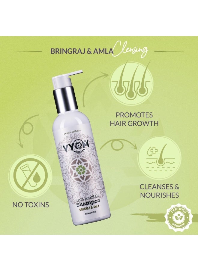 VYOM India Anti Hairfall Shampoo for Women & Men, Bhringraj, Amla, Reetha, Shikakai Shampoo, Hair fall Control Shampoo, Natural & Herbal, Sulphate & Parabeen Free, For All Hair Types - 250ML - Image 4