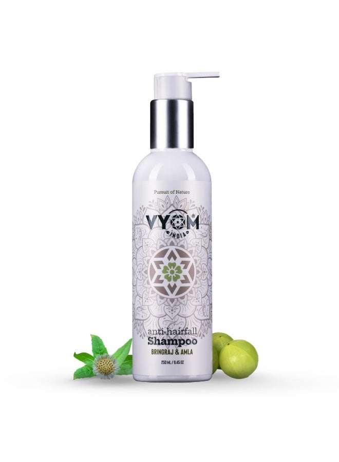 VYOM India Anti Hairfall Shampoo for Women & Men, Bhringraj, Amla, Reetha, Shikakai Shampoo, Hair fall Control Shampoo, Natural & Herbal, Sulphate & Parabeen Free, For All Hair Types - 250ML - Image 1