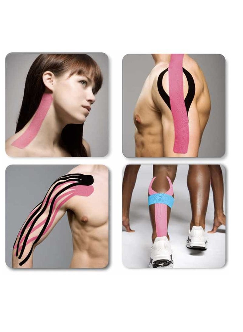 Spall Pack of Muscle Pain Relief Tape Waterproof Breathable Kinesiology Tape, Athletic Elastic Kneepad Muscle Pain Relief Knee Taping for Gym, Fitness Running, Tennis, Swimming Football - Image 3