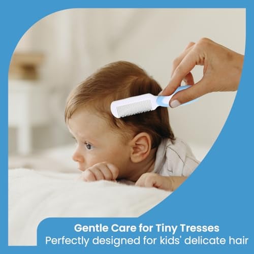 TONY STARK Baby Brush and Comb Set, Newborn Essentials Set with Baby Comb and Soft Bristle Hair Brush for Your Toddler’s Scalp (Pink) - Image 4