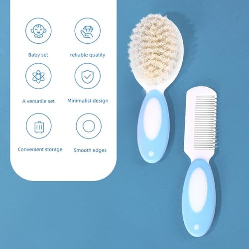 TONY STARK Baby Brush and Comb Set, Newborn Essentials Set with Baby Comb and Soft Bristle Hair Brush for Your Toddler’s Scalp (Pink) - Image 3