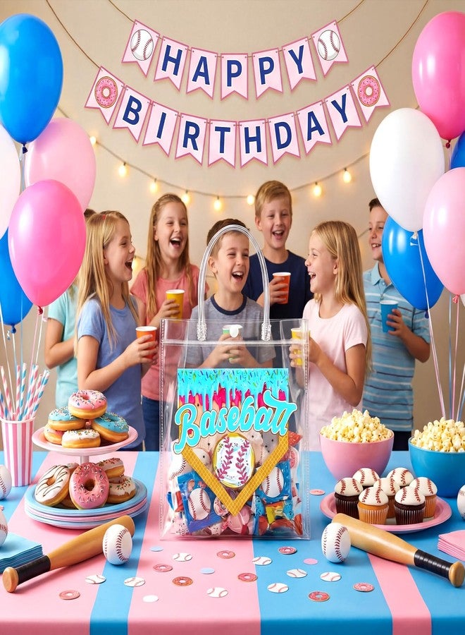 Wesnoy 20 Pcs Baseball Ice Cream Drip Goodie Bags with Handles Reusable Baseball Treat Bags for Candy Birthday Party Supplies 8 x 8 x 3.15'' - Image 4