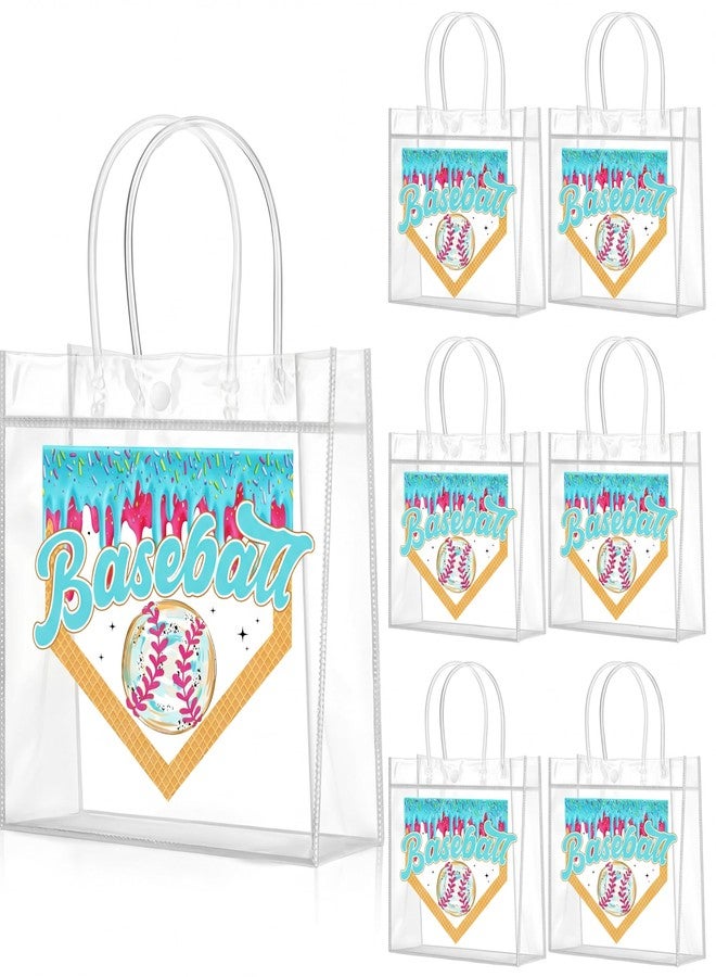 Wesnoy 20 Pcs Baseball Ice Cream Drip Goodie Bags with Handles Reusable Baseball Treat Bags for Candy Birthday Party Supplies 8 x 8 x 3.15'' - Image 1