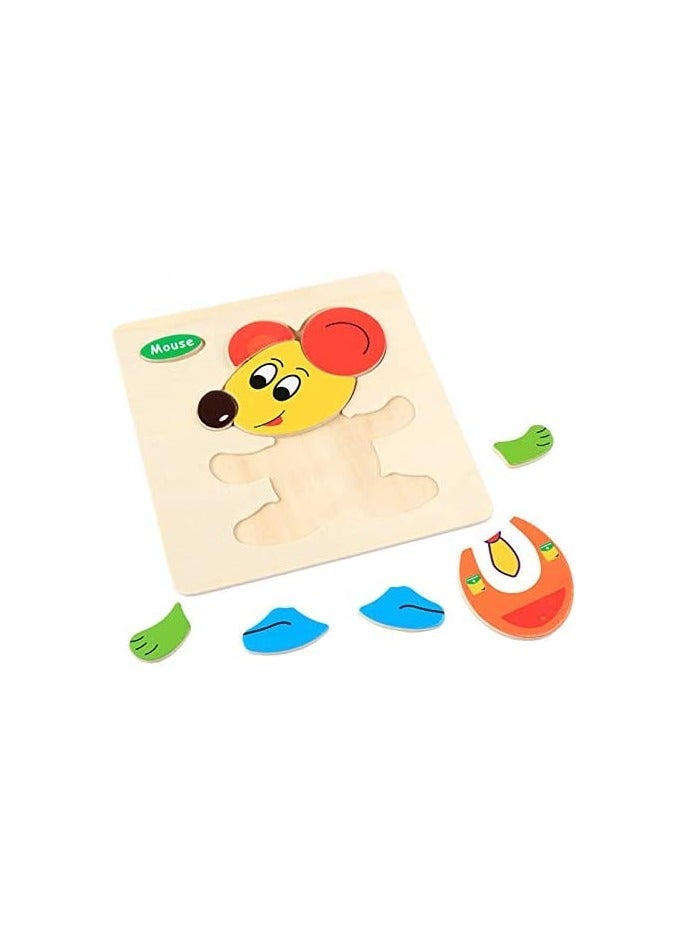 UKR Kids 1 Pc Wooden Puzzle – Animal, Fruit & Vehicle Puzzle for Children | Fun Educational Toy for Toddlers Age 3+ | Interactive Learning Puzzle for Fine Motor Skills & Cognitive Growth (assorted) - Image 3