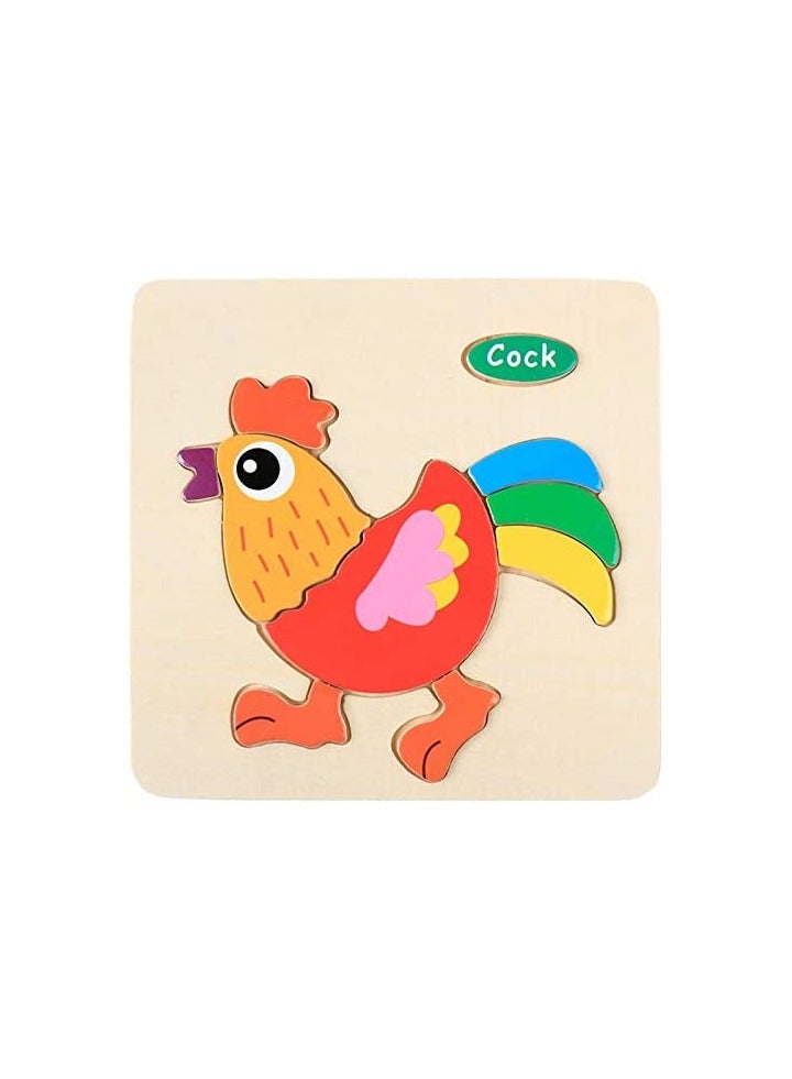 UKR Kids 1 Pc Wooden Puzzle – Animal, Fruit & Vehicle Puzzle for Children | Fun Educational Toy for Toddlers Age 3+ | Interactive Learning Puzzle for Fine Motor Skills & Cognitive Growth (assorted) - Image 1