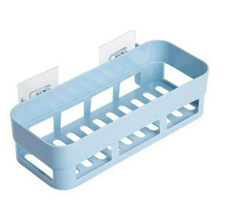 EASY SHOPE EASY SHOPE Bathroom Dual Caddy/Shelves - Strong Suction Shower Caddy Bathroom Shelf Storage Organization with Rack Basket Sucker Cup for Shampoo, Conditioner Multi Color (Pack of 1)  - Image 1