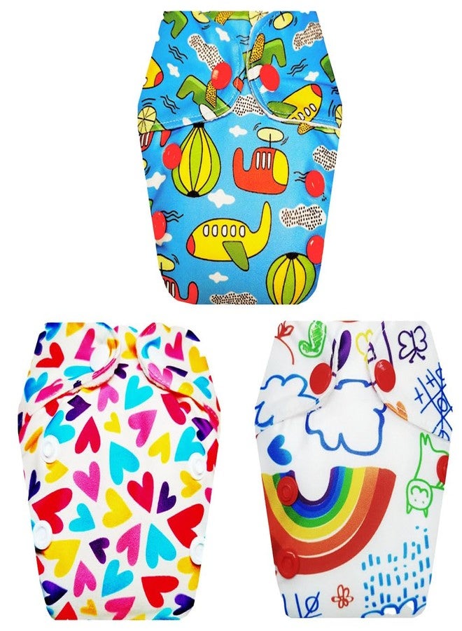Dumbledo Premium Newborn Cloth Diaper with Integrated Insert (Pack of 3) | Soft & Gentle | Leakproof | Quick Dry | Designed by Moms | 0 - 4 Months | Unisex Baby - Image 1
