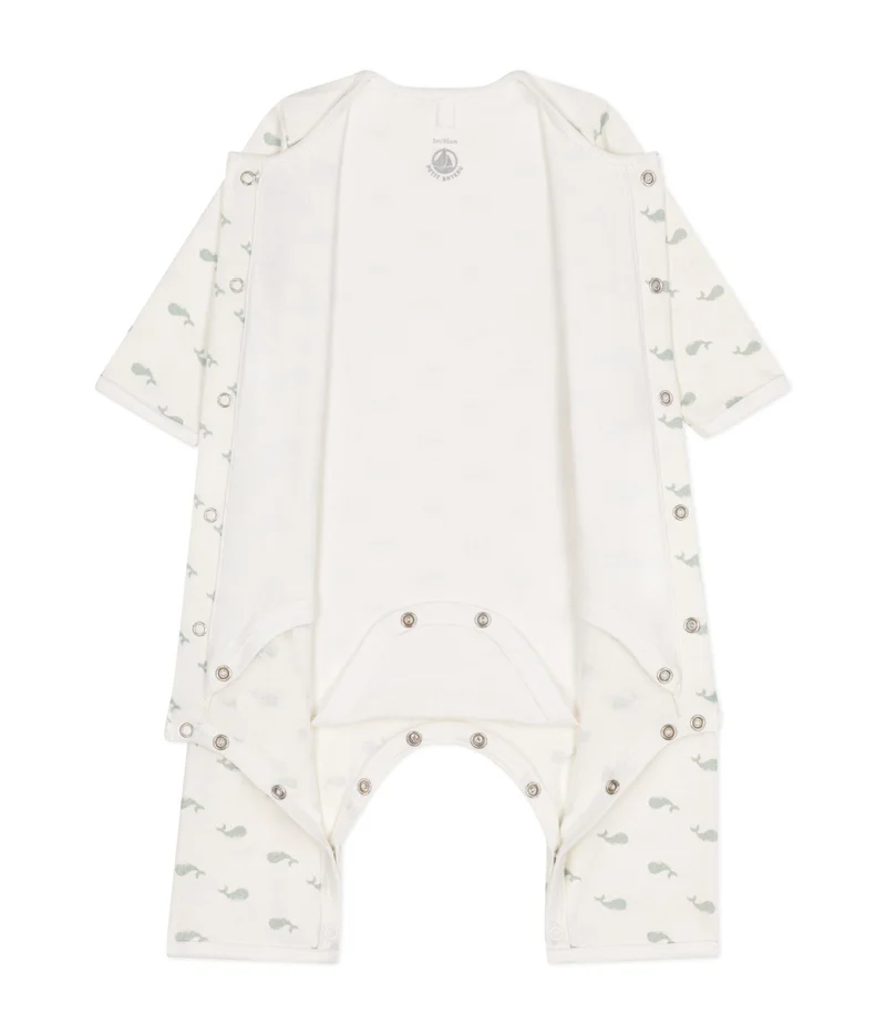 Petit Bateau Babies' footless cotton bodyjama