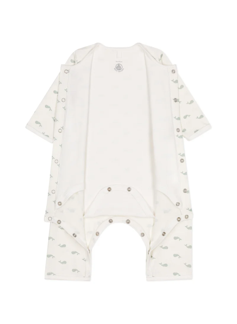 Petit Bateau Babies' footless cotton bodyjama