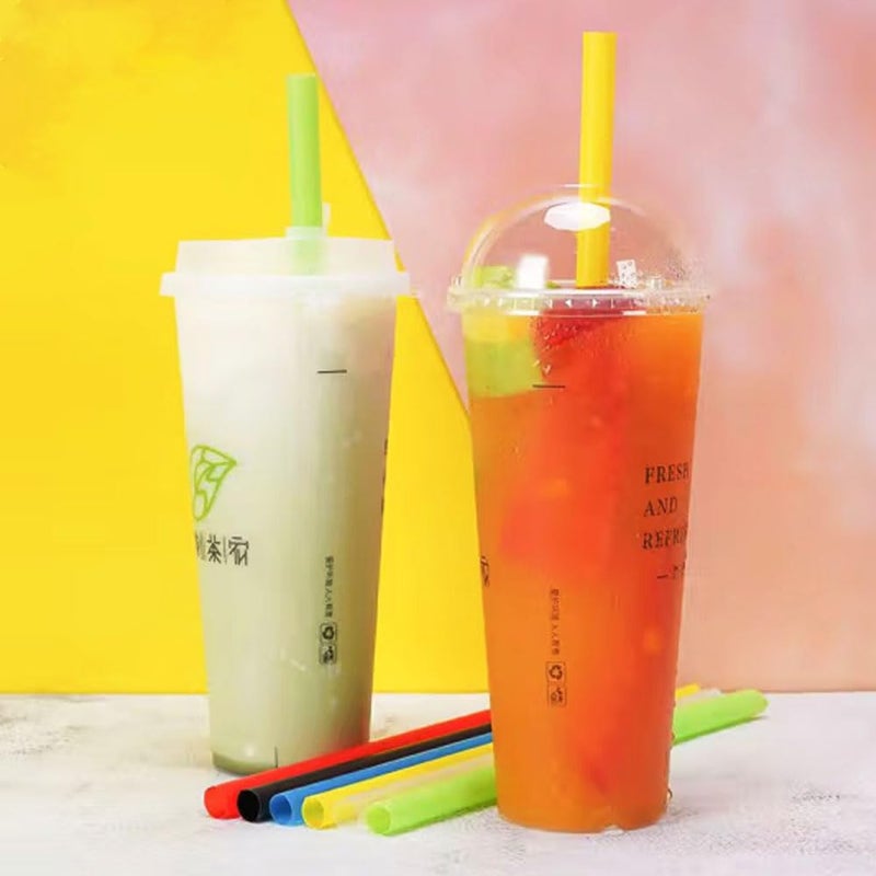 KoberrLi Straws Disposable Boba Jumbo Smoothie Milkshake 100Pcs Wide Straws for Boba Tea Shake Drinking(9.45"" Tall  0.43"" Diameter) - Image 4